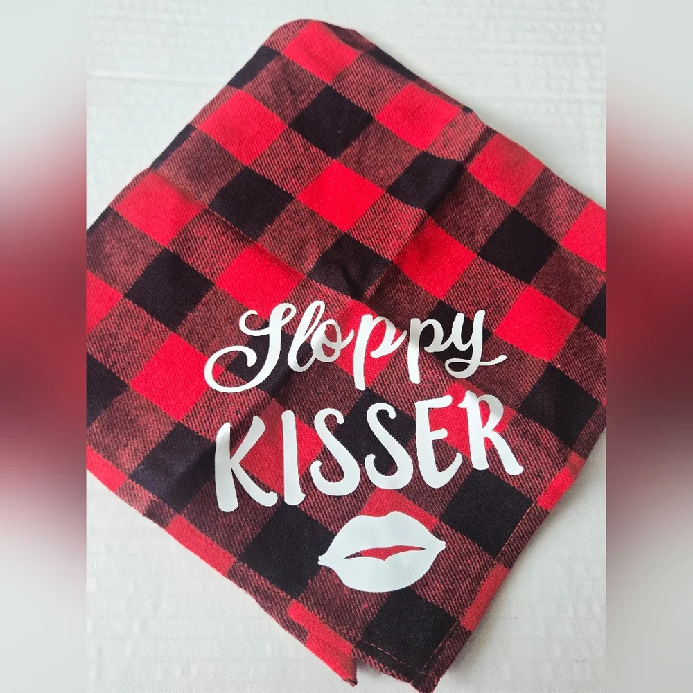 Valentine Dog Bandanas Bundle – Red Buffalo‎ Plaid “Mommy’s Valentine” & More